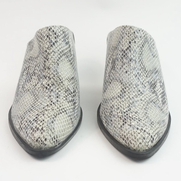 TAHARI WYNDA Slip On Mules Faux Snake Skin - Size 7 - Picture 7 of 9